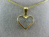 ESTATE .60CT DIAMOND 14KT YELLOW GOLD 3D INVISIBLE HEART FLOATING PENDANT #20340