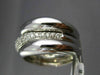 ESTATE .57CT ROUND DIAMOND 14KT WHITE GOLD 3D MULTI ROW SEMI ETERNITY FUN RING
