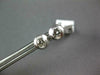 ESTATE .60CT DIAMOND 14KT WHITE GOLD 3D ROUND CLASSIC BEZEL STUD EARRINGS #2791