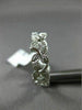 ESTATE .36CT DIAMOND 14K WHITE GOLD MULTI LEAF ETERNITY WEDDING ANNIVERSARY RING