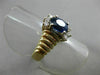 ESTATE 1.44CT DIAMOND & AAA OVAL SAPPHIRE 14KT 2TONE GOLD ENGAGEMENT RING #22056
