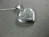 ESTATE .55CT DIAMOND 14KT WHITE GOLD 3D CLASSIC INVISIBLE HEART PENDANT #14095