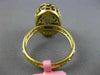 ESTATE LARGE 4.90CT DIAMOND & GREEN AMETHYST 14KT YELLOW GOLD OVAL FILIGREE RING