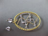 ESTATE LARGE .36CT DIAMOND 18K WHITE & YELLOW GOLD 3D OVAL SQUARE WOVEN EARRINGS
