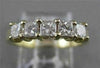 ESTATE .78CT PRINCESS DIAMOND ANNIVERSARY 14K YELLOW GOLD 3D WEDDING RING #16881