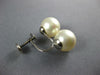 AAA SOUTH SEA PEARL 14KT WHITE GOLD 3D DOUBLE SCREWBACK HANGING EARRINGS #26972