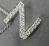 .32CT ROUND DIAMOND 14KT WHITE GOLD CLASSIC INITIAL FLOATING PENDANT #18296