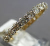 1.56CT DIAMOND 14K YELLOW GOLD 3D ETERNITY SHARED PRONG WEDDING ANNIVERSARY RING