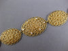 ESTATE LARGE .18CT DIAMOND 14K YELLOW GOLD 3D WOVEN MULTI LINK OVAL FUN BRACELET