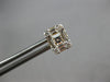 .97CT DIAMOND 18K YELLOW GOLD ROUND & BAGUETTE CLUSTER INVISIBLE SQUARE EARRINGS