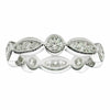 ESTATE 1.07CT DIAMOND 18KT WHITE GOLD 3D ROUND & MARQUISE SHAPE ANNIVERSARY RING