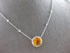 LARGE 5.86CT DIAMOND & AAA CITRINE 14KT WHITE GOLD ROUND HALO FUN LOVE NECKLACE