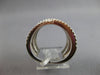 2.79CT DIAMOND & AAA SAPPHIRE 14KT WHITE GOLD 3 ROW CRISS CROSS X INFINITY RING
