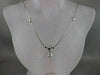 ESTATE 7MM SOUTH SEA PEARL 14K WHITE GOLD HEART NECKLACE 16.50" INCH ITALY 21700