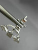ESTATE LARGE .39CT DIAMOND 18K WHITE GOLD FLOWER FOUR STONE STUD JACKET EARRINGS