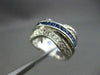 ESTATE WIDE 1.15CT DIAMOND & AAA SAPPHIRE 14KT WHITE GOLD INFINITY RING STUNNING