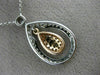ESTATE .85CT WHITE & PINK DIAMOND 18KT WHITE & ROSE GOLD 3D TEAR DROP NECKLACE
