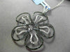 ESTATE MASSIVE 1.64CT WHITE & BLACK DIAMOND 18KT WHITE GOLD 3D FLOWER PENDANT