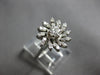 .45CT DIAMOND 14KT WHITE GOLD 3D ROUND MULTI LEAF FLOWER FRIENDSHIP RING #27962