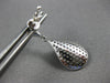 .74CT DIAMOND 14KT WHITE GOLD CLASSIC ROUND PAVE TEAR DROP FUN HANGING EARRINGS