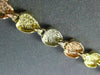 ESTATE LONG 14KT WHITE YELLOW & ROSE GOLD 3D MULTI HEART SEA SHELL LOVE BRACELET