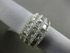 ESTATE WIDE 2.52CT DIAMOND 18KT WHITE GOLD 3D MULTI ROW WEDDING ANNIVERSARY RING