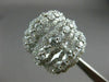 ESTATE EXTRA LARGE 3.75CT DIAMOND 18KT WHITE GOLD MULTI ROW ETOILE COCKTAIL RING