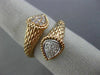 LARGE .27CT WHITE & PINK DIAMOND 18K WHITE & ROSE GOLD CRISS CROSS HAMMERED RING