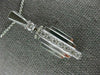 ESTATE LONG .39CT DIAMOND 14KT WHITE GOLD 3D HANGING PYRAMID PENDANT #1706
