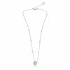 ESTATE .80CT WHITE & FANCY YELLOW DIAMOND 18KT 2 TONE GOLD DOUBLE HALO NECKLACE