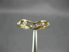 ANTIQUE .05CT DIAMOND 14KT WHITE & YELLOW GOLD OPEN 5 STONE V SHAPE RING #22476