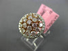 ESTATE WIDE 1.76CT WHITE & PINK ROUND DIAMOND 18KT 2 TONE GOLD ANNIVERSARY RING