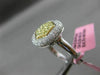 ESTATE WIDE .86CT DIAMOND 18KT WHITE & YELLOW GOLD HEXAGON CLUSTER CLASSIC RING