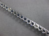 8.42CT DIAMOND & AAA SAPPHIRE 14KT WHITE GOLD 3D CLASSIC ROUND TENNIS BRACELET