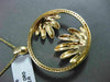 ESTATE LARGE .26CT DIAMOND 14KT YELLOW GOLD SEASHELL CIRCLE OF LIFE PENDANT