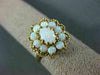 ANTIQUE AAA AUSTRALIAN OPAL 14KT YELLOW GOLD FLOWER CLUSTER FILIGREE RING #20713