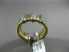 ESTATE LARGE .46CT ROUND DIAMOND 18K WHITE & YELLOW GOLD MULTI ROW FLEXIBLE RING