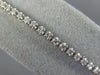 ESTATE 1.19CT DIAMOND 14KT WHITE GOLD 3D ROUND 2.5mm ADJUSTABLE TENNIS BRACELET