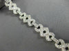 ANTIQUE WIDE 2.97CT DIAMOND 14KT WHITE GOLD 3D INFINITY TENNIS BRACELET #21888