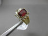ESTATE 1.65CT DIAMOND & AAA TOURMALINE 14KT YELLOW GOLD SQUARE CUT CLUSTER RING