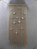 ESTATE LARGE .53CT DIAMOND 14KT ROSE GOLD 3D CHANDELIER BY THE YARD FUN NECKLACE