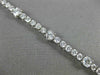 ESTATE LARGE 6.0CT DIAMOND 14KT WHITE GOLD 3D CLASSIC ROUND TENNIS BRACELET