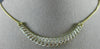 ESTATE 1.0CT DIAMOND 14KT YELLOW GOLD 3D MULTI ROW WAVE SEMI CIRCLE NECKLACE