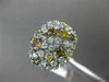 ESTATE WIDE 1.0CT WHITE & MULTI COLOR FANCY DIAMOND 14K WHITE GOLD FILIGREE RING