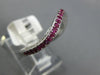 ESTATE .75CT AAA PINK SAPPHIRE 14KT WHITE GOLD 3D CLASSIC WAVE FUN RING