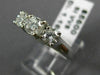 ESTATE 1.16CT DIAMOND 14KT WHITE GOLD PAST PRESENT FUTURE ENGAGEMENT RING #22152