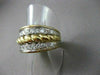 ESTATE WIDE 1.25CT DIAMOND 18KT W&Y GOLD ROPE DESIGN RING E/F VVS AMAZING #22263
