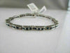 ESTATE 4.45CT DIAMOND & SAPPHIRE 14KT WHITE GOLD 3 DIMENSIONAL TENNIS BRACELET