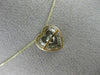 ESTATE .12CT DIAMOND 14KT 2 TONE GOLD CLUSTER HEART DANCING DIAMOND LOVE PENDANT