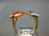 ESTATE .07CT DIAMOND & AAA ORANGE AGATE & GREY QUARTZ 14KT ROSE GOLD 3D FUN RING